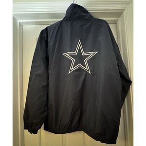 Dallas Cowboys NFL Men Navy Team Name Full Zip Up Jacket Medium New
